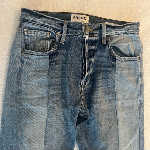 Frame Denim Two-Tone Blue Jeans - Picture 7 of 8
